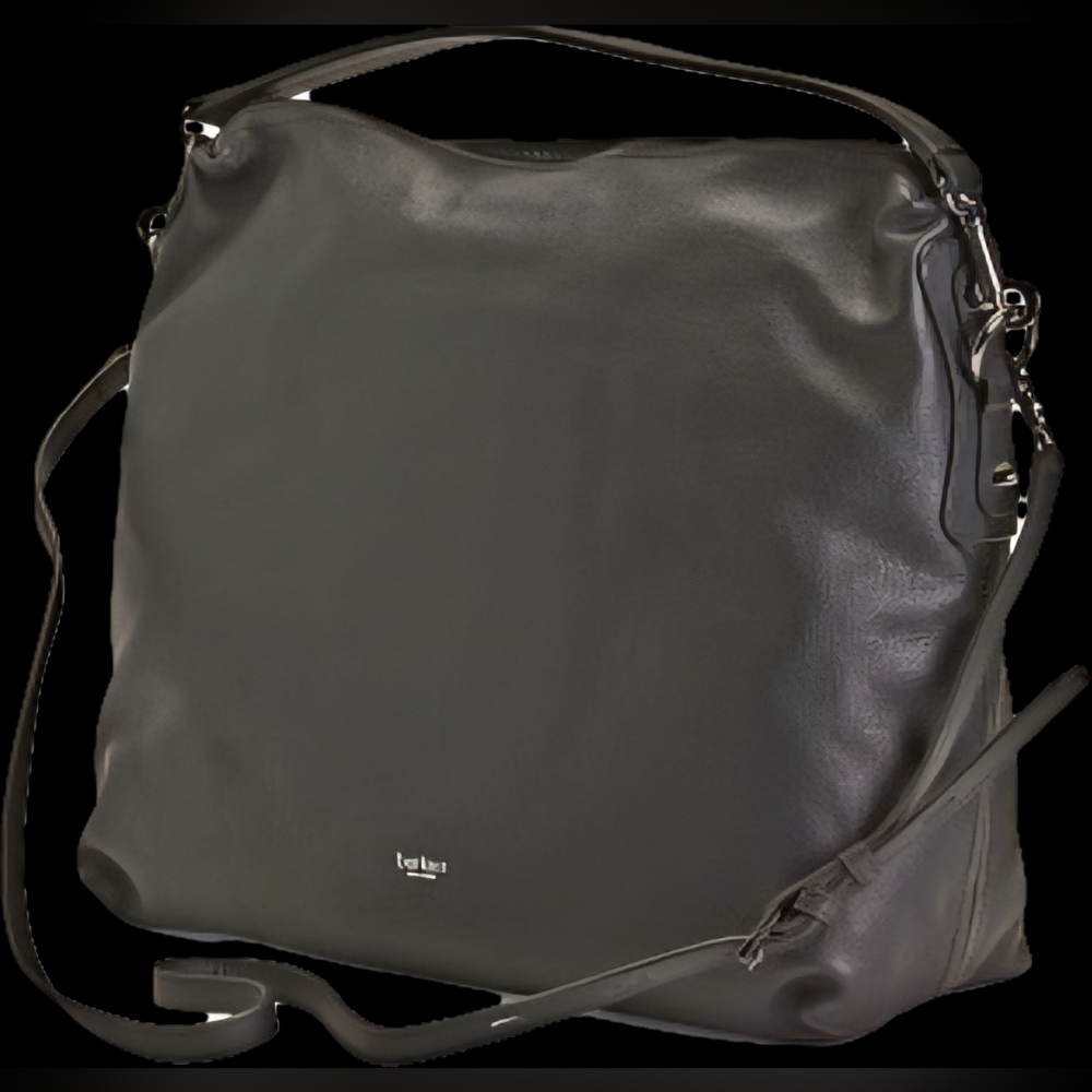 NWT | BOTKIER | Chelsea Black Leather | Large Bucket Crossbody Bag - Picture 5 of 8